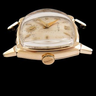 Vintage 1951 Men ' s Bulova Academy Award 21 Jewel 10BM Gold Filled Wrist Watch 2