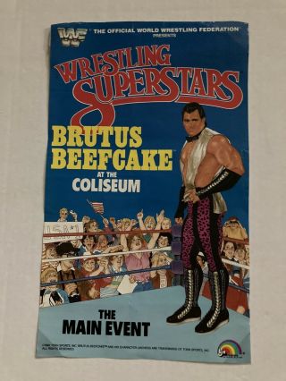 Wwe Wwf Ljn Wrestling Superstars Poster Brutus The Barber Beefcake Hasbro Rare