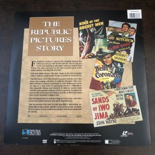 The Republic Pictures Story Laserdisc - RARE - - 1991 2