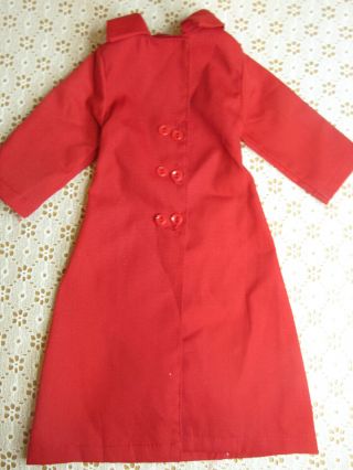 1970 Wards Red Maxi Coat For Ideal Crissy Growing Hair Doll