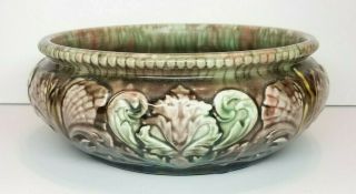 Antique Arts & Crafts Roseville Weller ? Pottery Glazed Bowl Planter Jardiniere