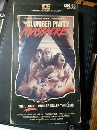 Slumber Party Massacre Horror Vhs Rare Oop Gore Cult Sleaze Nudity 1st Printing