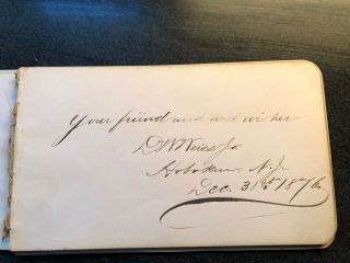 Rare Early Thomas Edison Autograph In Album 1881 From Menlo Park,  NJ. 5