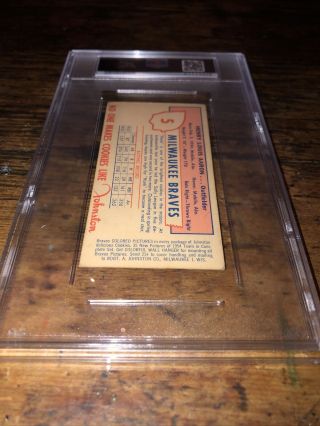 1954 Johnston Cookies Hank Aaron Rookie Card Psa 4 H@t Freshly Graded Rare 4