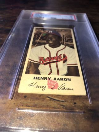 1954 Johnston Cookies Hank Aaron Rookie Card Psa 4 H@t Freshly Graded Rare 6