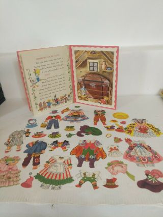 VTG Mother Goose Land With Judy And Jim Paper Doll Story Book 1949 3