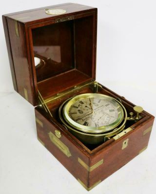 Very Rare 19thc Early 2 Day Thomas Mercer London Ships Marine Chronometer
