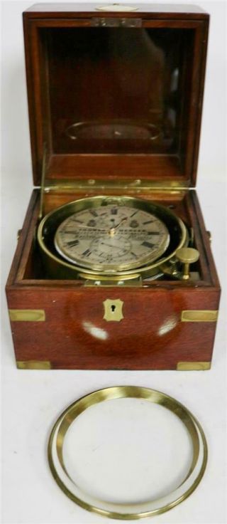 Very Rare 19thc Early 2 Day Thomas Mercer London Ships Marine Chronometer 5