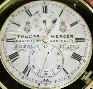 Very Rare 19thc Early 2 Day Thomas Mercer London Ships Marine Chronometer 6