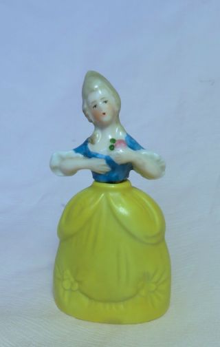 Antique German Figural Porcelain Lady Perfume/scent Bottle Germany Half Doll Re.