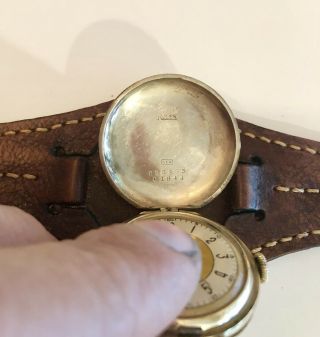 Rare Gold Rolex Full Hunter Trench Watch antique Circa 1911 4