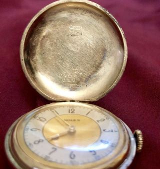 Rare Gold Rolex Full Hunter Trench Watch antique Circa 1911 6
