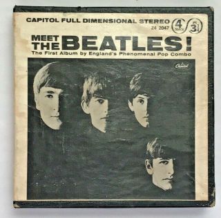 Rare 5 " Meet The Beatles Reel Tape 3 - 3/4ips Truncated Read.