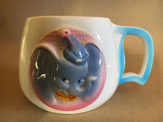 Vintage Disneyland Dumbo Ceramic Mug • Rare • Disney D Handle