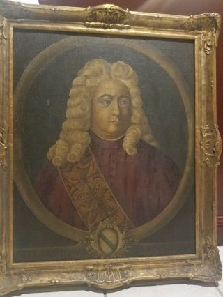 Fine Antique Rare 17th,  18th C Portrait Painting Of A Nobleman In Armour,  C 1680