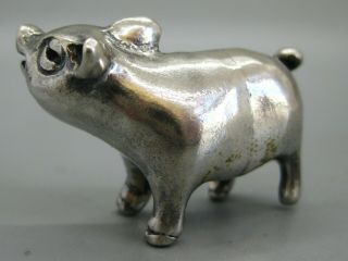 Vintage Kalevala Koru Finland Finnish Sterling Silver Miniature Pig Figurine 18g 2