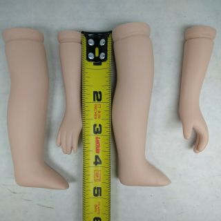 Vintage Porcelain Doll Parts Arms Legs For Repair Restore 4.  5 " Legs & 3.  5 " Arms