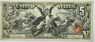 Rare 1896 $5 Silver Certificate Educational Note