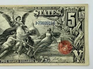 RARE 1896 $5 Silver Certificate Educational Note 3