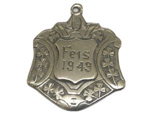 Irish Solid Silver ‘feis 1949’ Fob By J&m Co.  Dublin 1949
