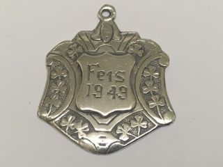 Irish Solid Silver ‘Feis 1949’ Fob By J&M Co.  Dublin 1949 2