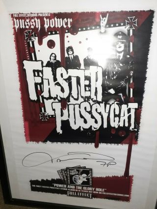Faster Pussycat Rare Authentic Signed Poster Pussy Power Autograph Signatures 2
