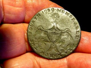 Rare Washington Inaugural Button Eagle & Sun March The Fourth 1789 Memorable Era