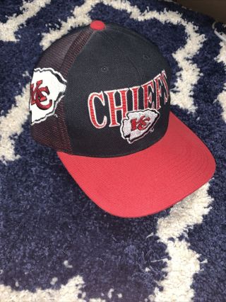 Vtg 90s Sports Specialties Kansas City Chiefs Shadow Snapback Hat Cap Nfl Rare