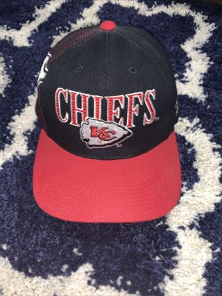 VTG 90s Sports Specialties Kansas City Chiefs Shadow Snapback Hat Cap NFL RARE 2