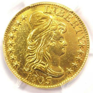 1803/2 Capped Bust Gold Half Eagle $5 - Certified Pcgs Au Details - Rare Coin