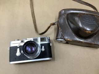 Rare Leica M3 DBP Rangefinder Film Camera W/leitz Wetzlar 5cm 1:2 2