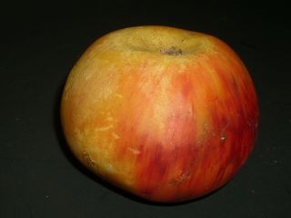 Vintage Apple Italian Alabaster Hand Carved & Painted Stone Fruit