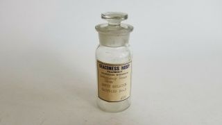 Antique Vtg Deaconess Hospital Pharmacy Apothecary Bottle W/stopper K8