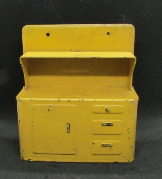 Vintage Dollhouse Metal Kitchen Cabinet
