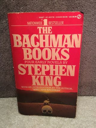 The Bachman Books By Stephen King 1986 Signet Paperback Rare 4 Early Novels