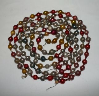 Vtg Antique Christmas Mercury Glass Beads Garland Strands Christmas Tree 1/2 "