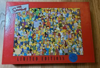 2001 The Simpsons Rare 1000 Piece Jigsaw Puzzle Limited Edition Complete Set