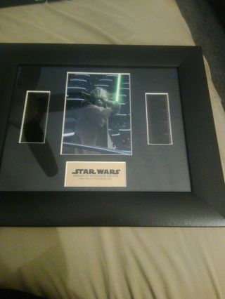 Star Wars Yoda Framed Movie Film Cell Memorabilia Rare Fan Collectible