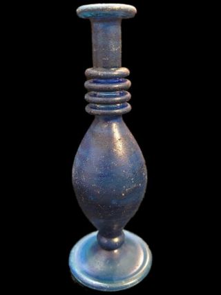 Very Rare Large Ancient Roman Style Cobalt Blue Glass Vessel (1)