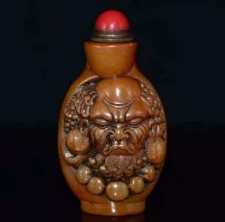 Chinese Natural Shoushan Stone Handmade Exquisite Snuff Bottle 52124