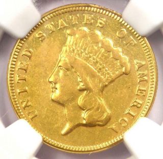 1872 Three Dollar Indian Gold Coin $3 - Certified Ngc Xf Details - Rare Date