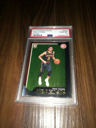 2018 - 19 Hoops Trae Young Rc Rookie 250 Silver /199 Psa 10 Gem Low Pop Rare