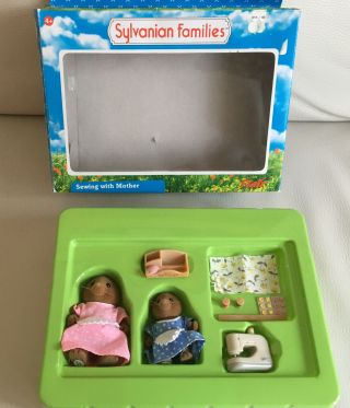 Sylvanian Families Sewing With Mother Set - Clearwater Vole - White Sticker - Box