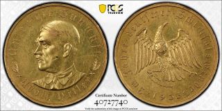 Pcgs Sp55 Germany 3rd Reich Medal C - 30 Gold Exceptionally Rare Coin Only 3 @pcgs