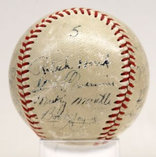 1951 Yankees Team Baseball Signed By 24 Jsa Mickey Mantle Autographed Rare Y0344