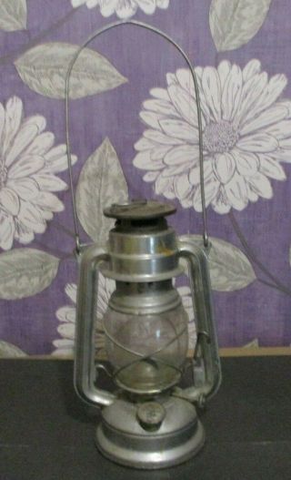 Vintage Metal & Glass Meva Hurricane Paraffin Lantern