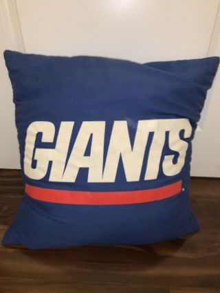 Vintage 1994 Nfl York Giants Jumbo Pillow 24 " X24 " Rare