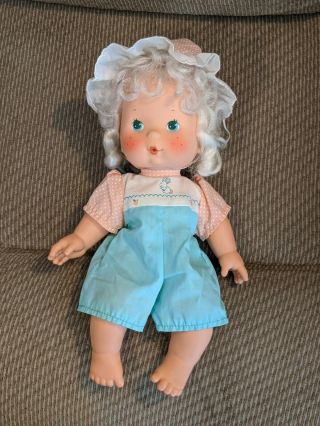 Vintage Kenner 1982 Strawberry Shortcake " Baby Apricot " Blow A Kiss Doll