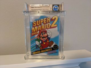 Mario Bros 2 Nintendo Nes Cib Wata 9.  4 1st Print,  Rare