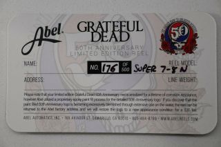 Rare Abel 7/8N Grateful Dead 50th Anniversary Fly Reel Limited Edition NIB 4